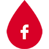 Kropla krwi z logo facebook