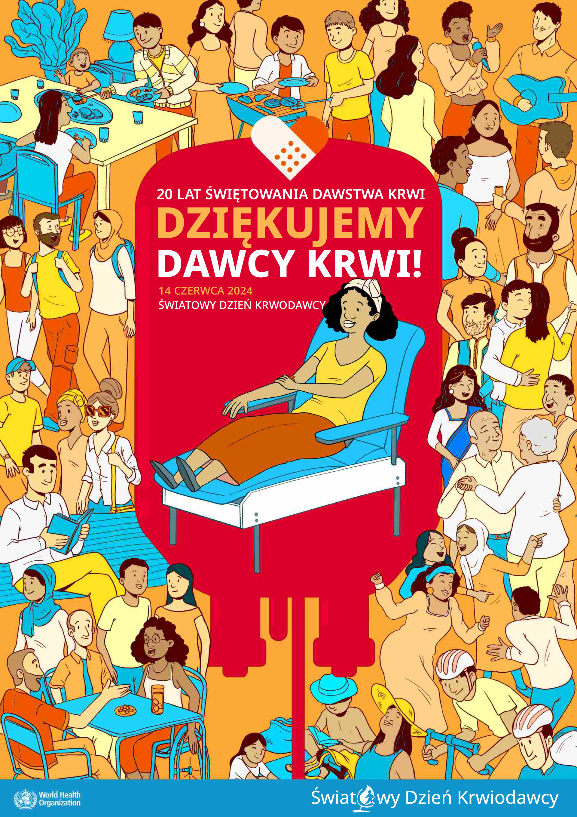 plakat Światoweo Dia Krwiodawcy 2023